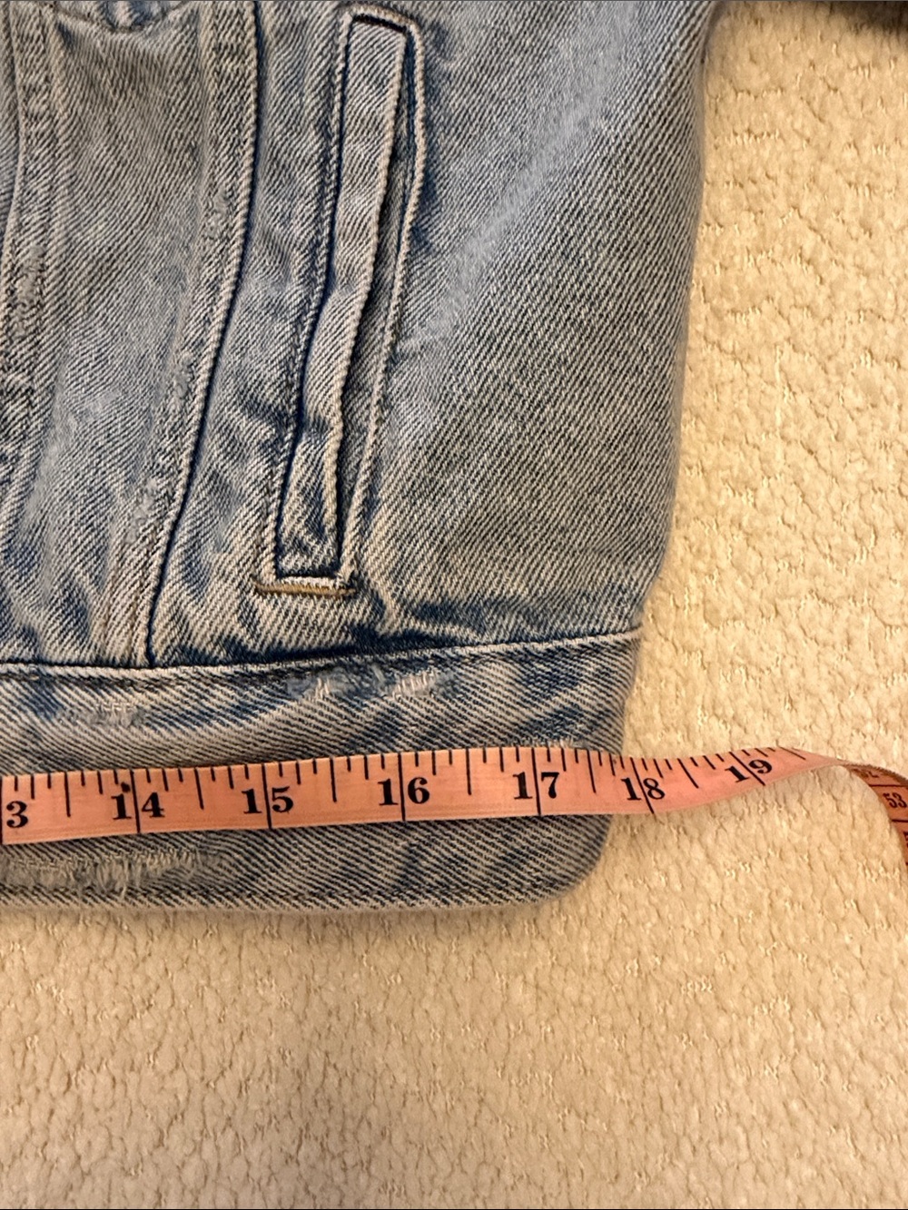 wild fable Washed Light Blue Distressed Denim Jacket - size Medium !!BRAND NEW!! - Picture 9 of 11